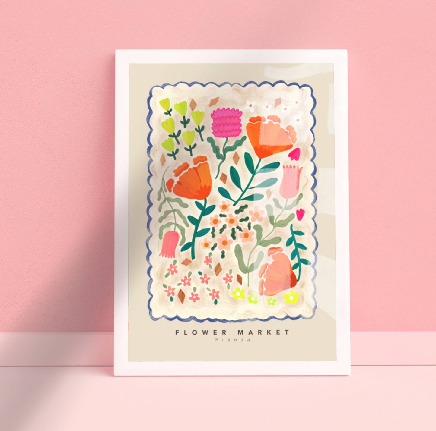 Flower Market Pienza Print