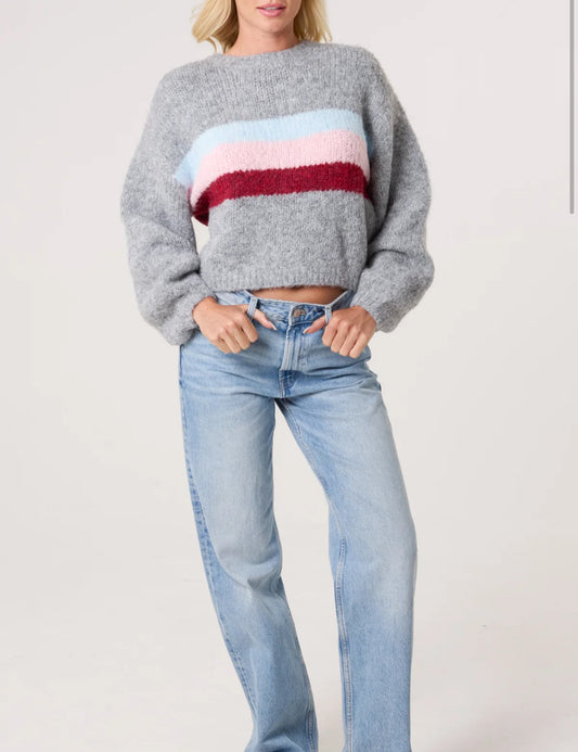 Centre Stripe Soft Knit