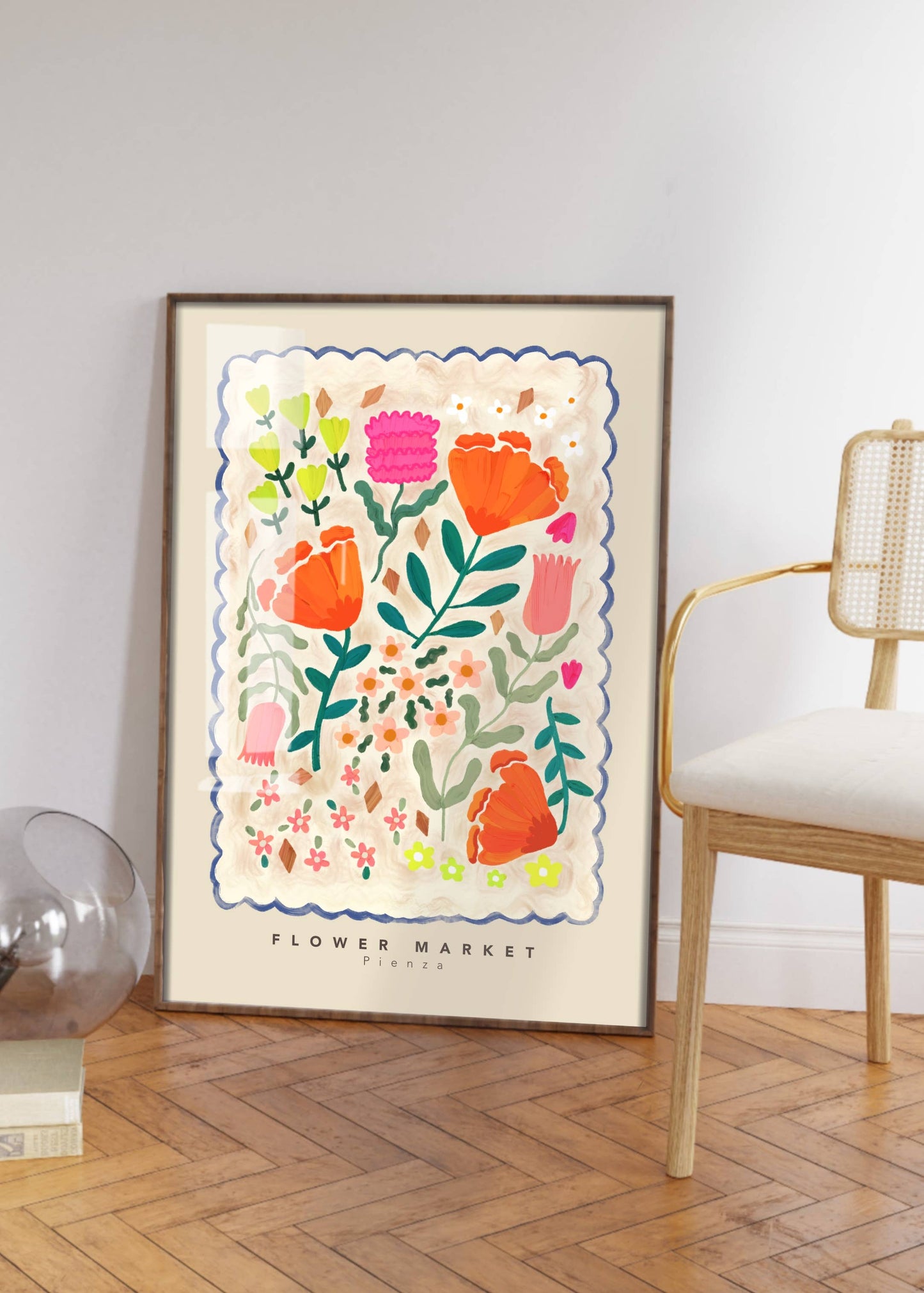 Flower Market Pienza Print