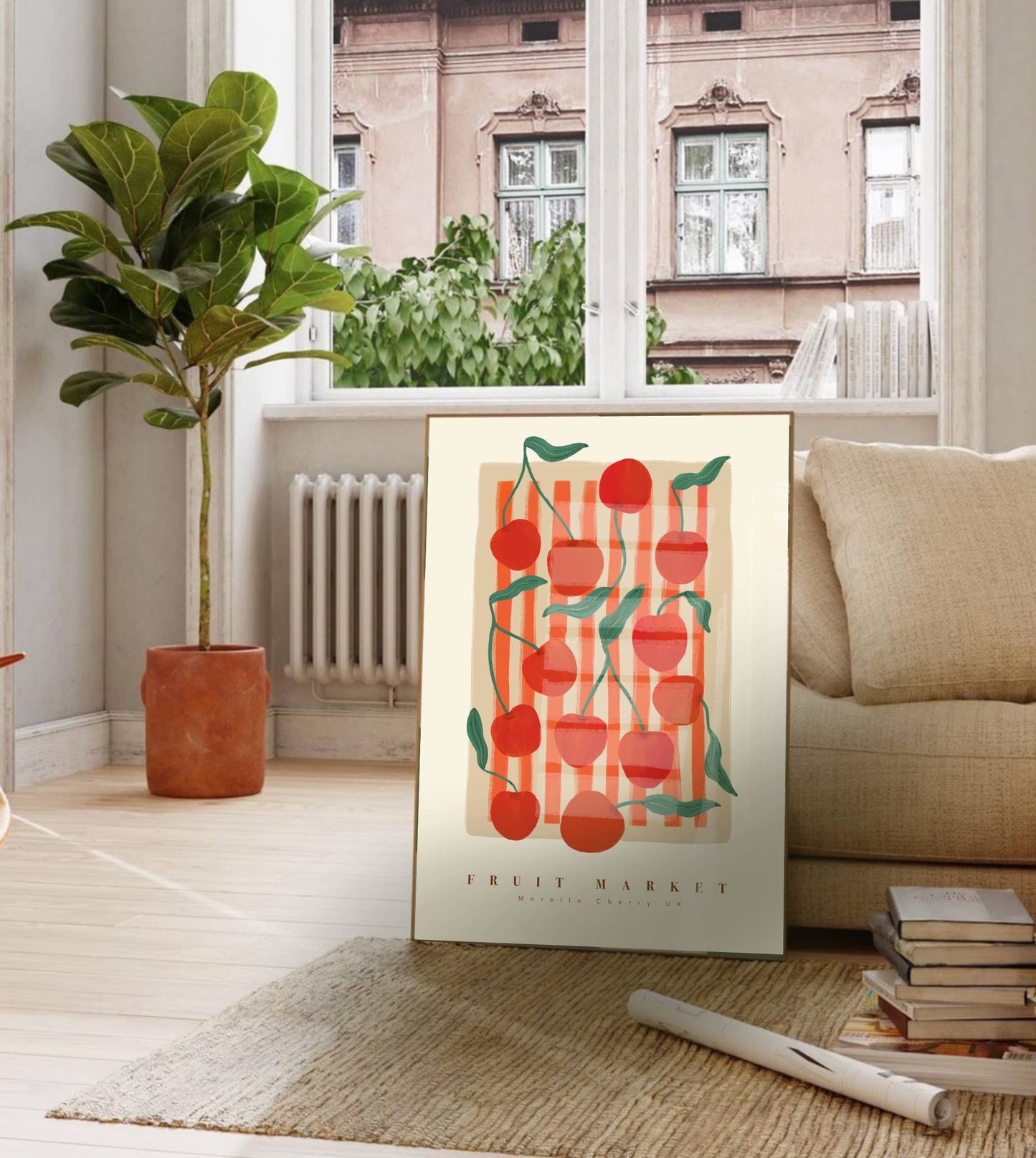 Cherry Fruit Market Print