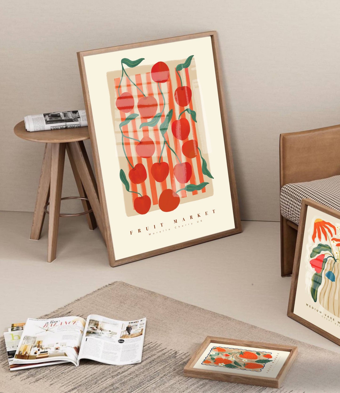 Cherry Fruit Market Print
