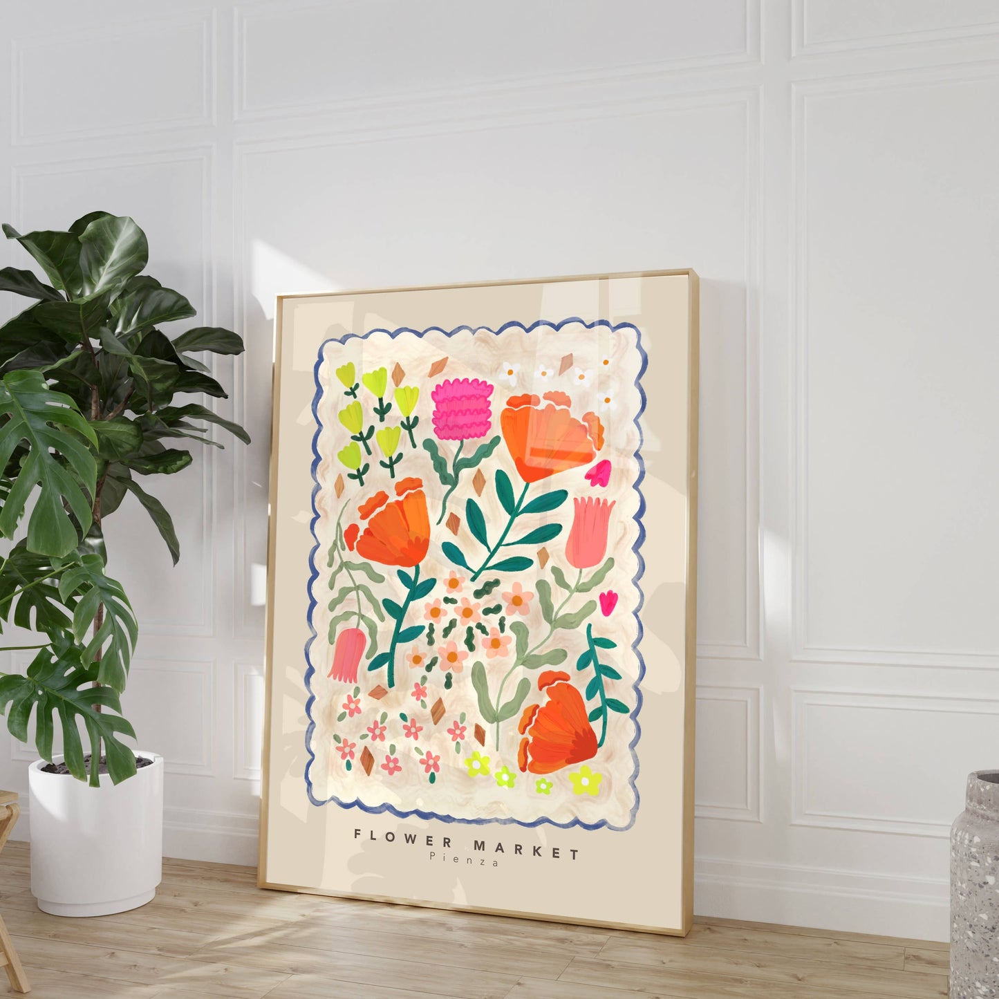 Flower Market Pienza Print