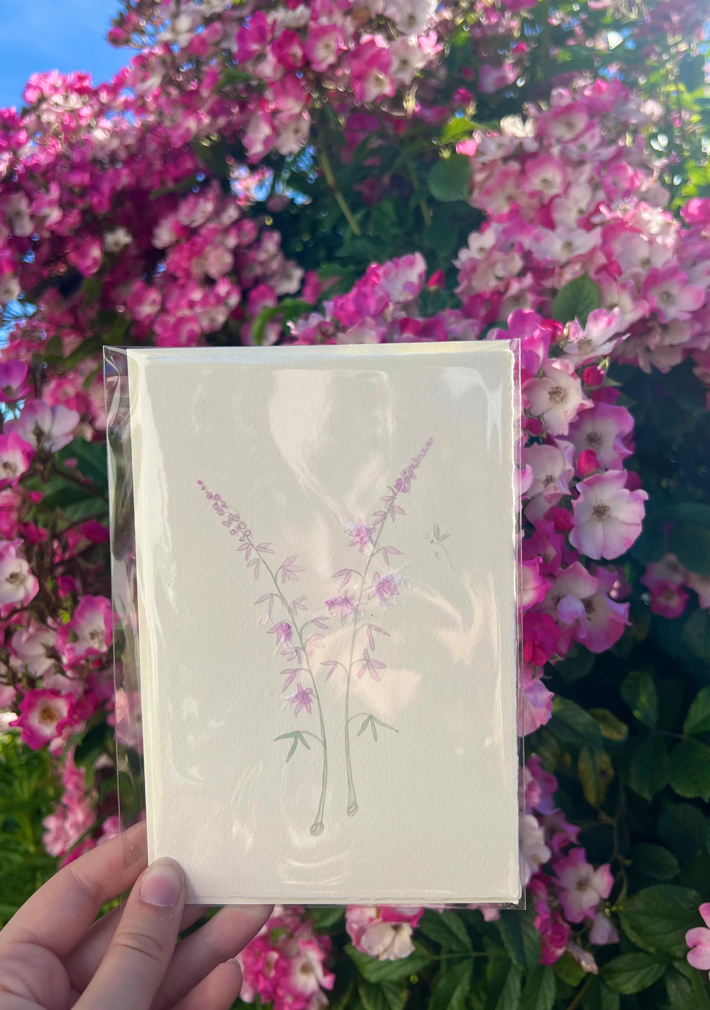 Lace hand painted card