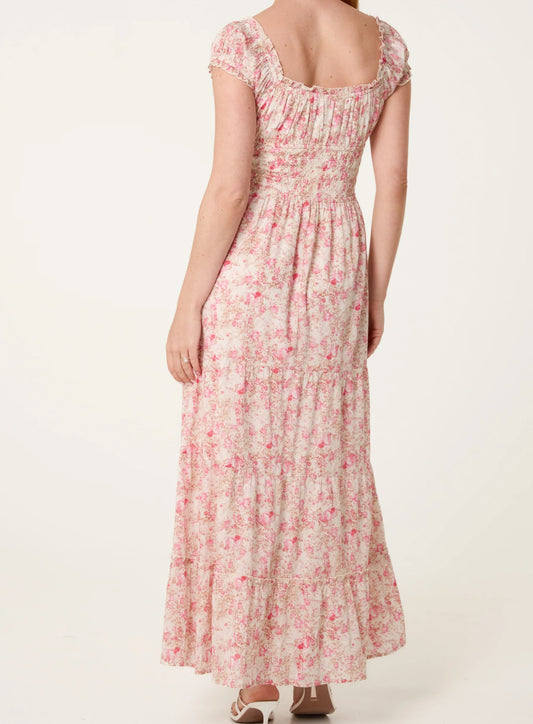 Double Front Floral Dress