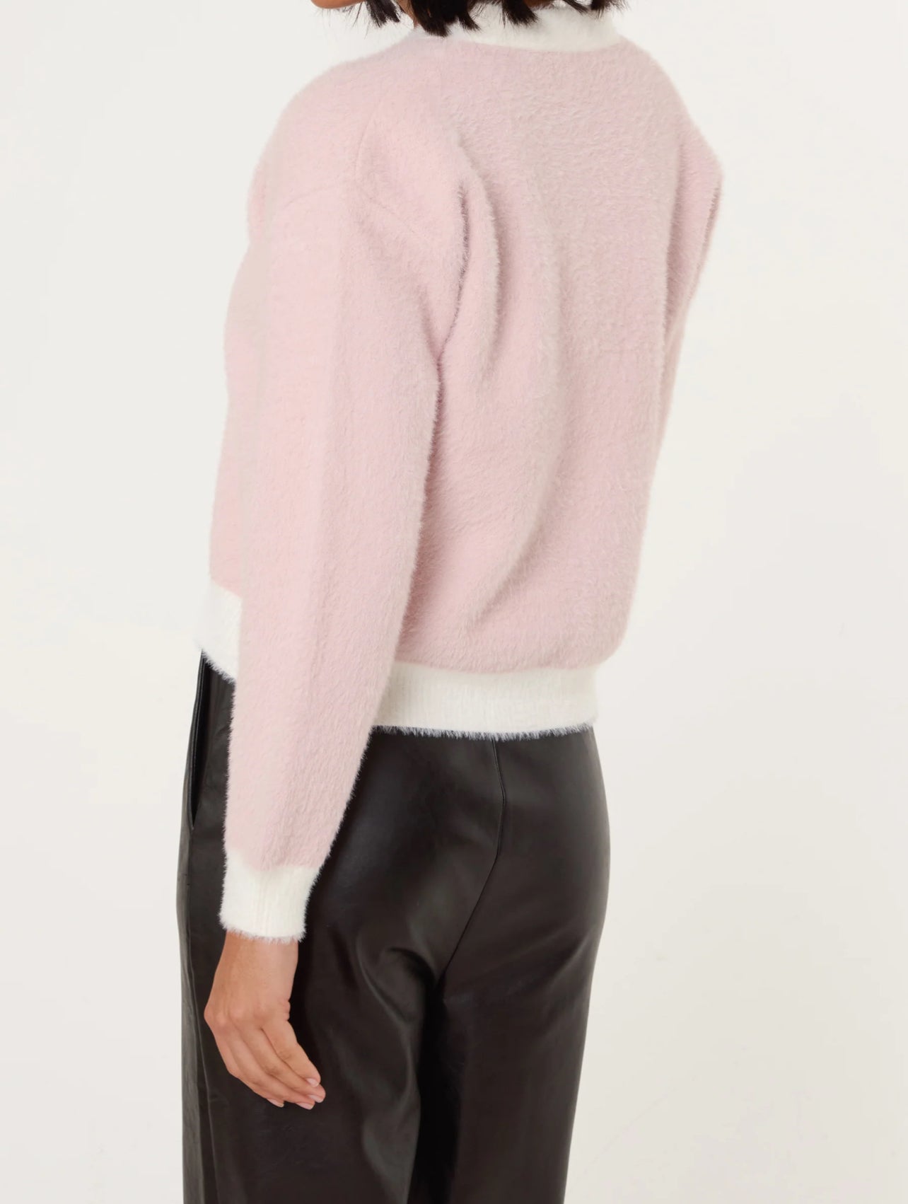 Contrast Pearl Button Jacket