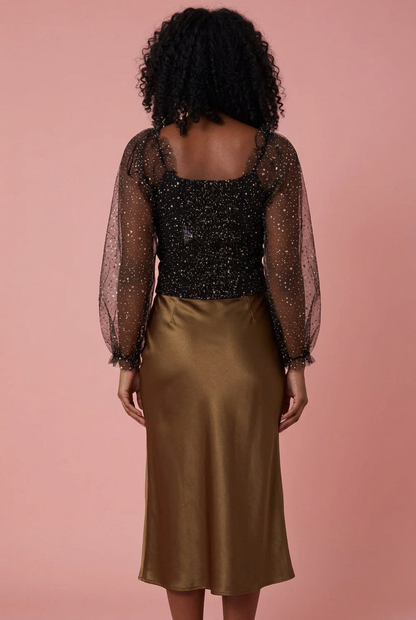 Glitter Rouched Top