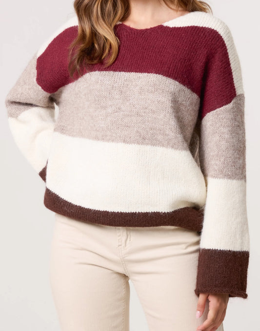 Striped Colour Block Jumper