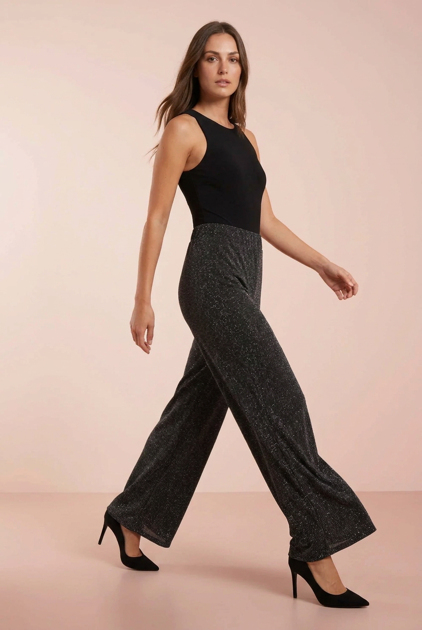 Glitter Wide Leg Trousers