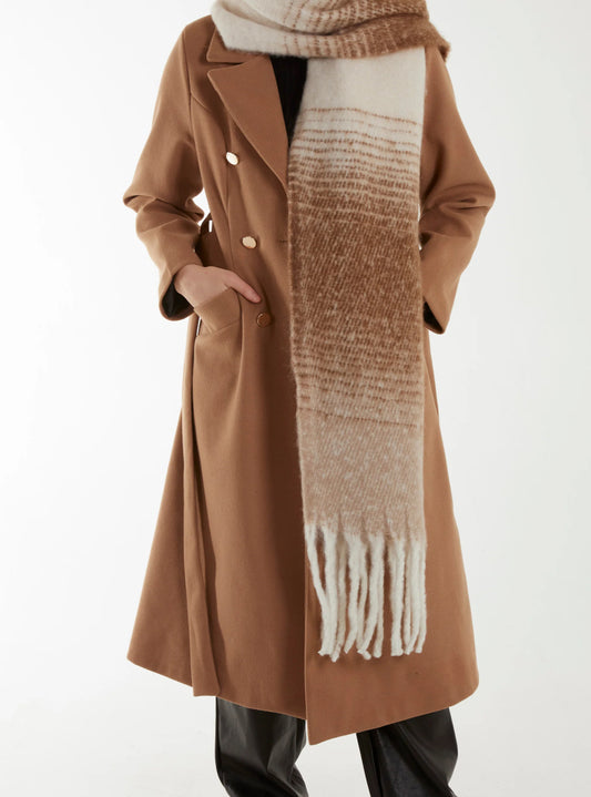 Ombré brushed scarf