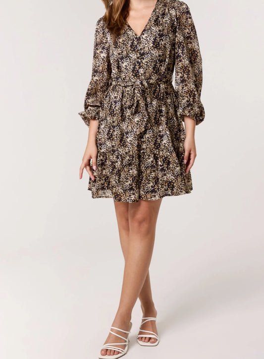 Spotty Button Belted Dress