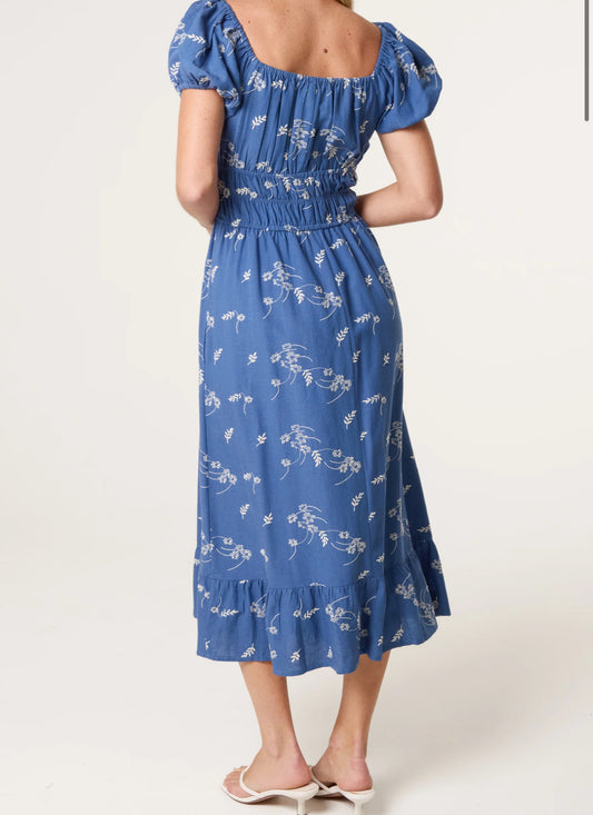 Leaf Embroidered Dress