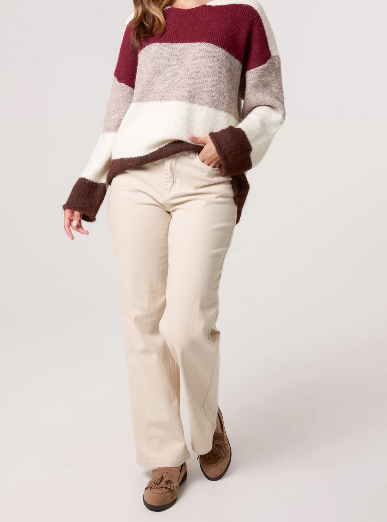 Striped Colour Block Jumper