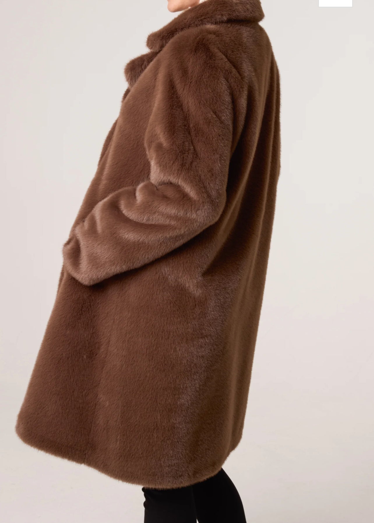Long Line Faux Fur Coat