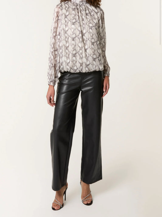 Snake Print Diamante Blouse