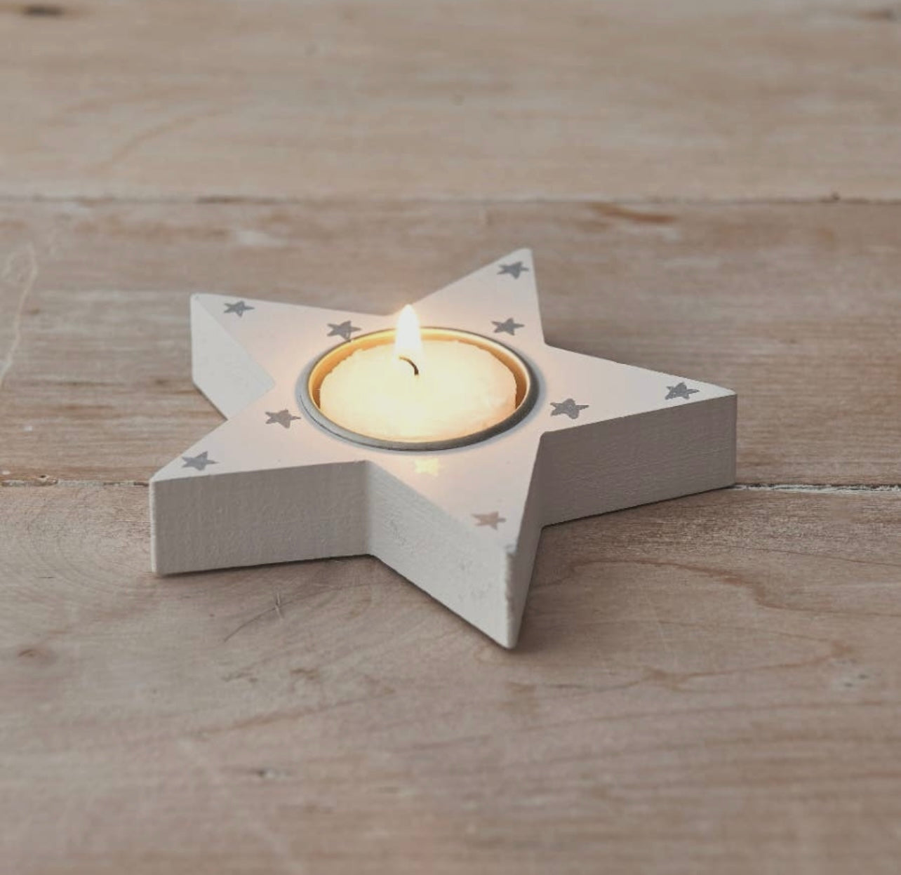 White star t-light holder