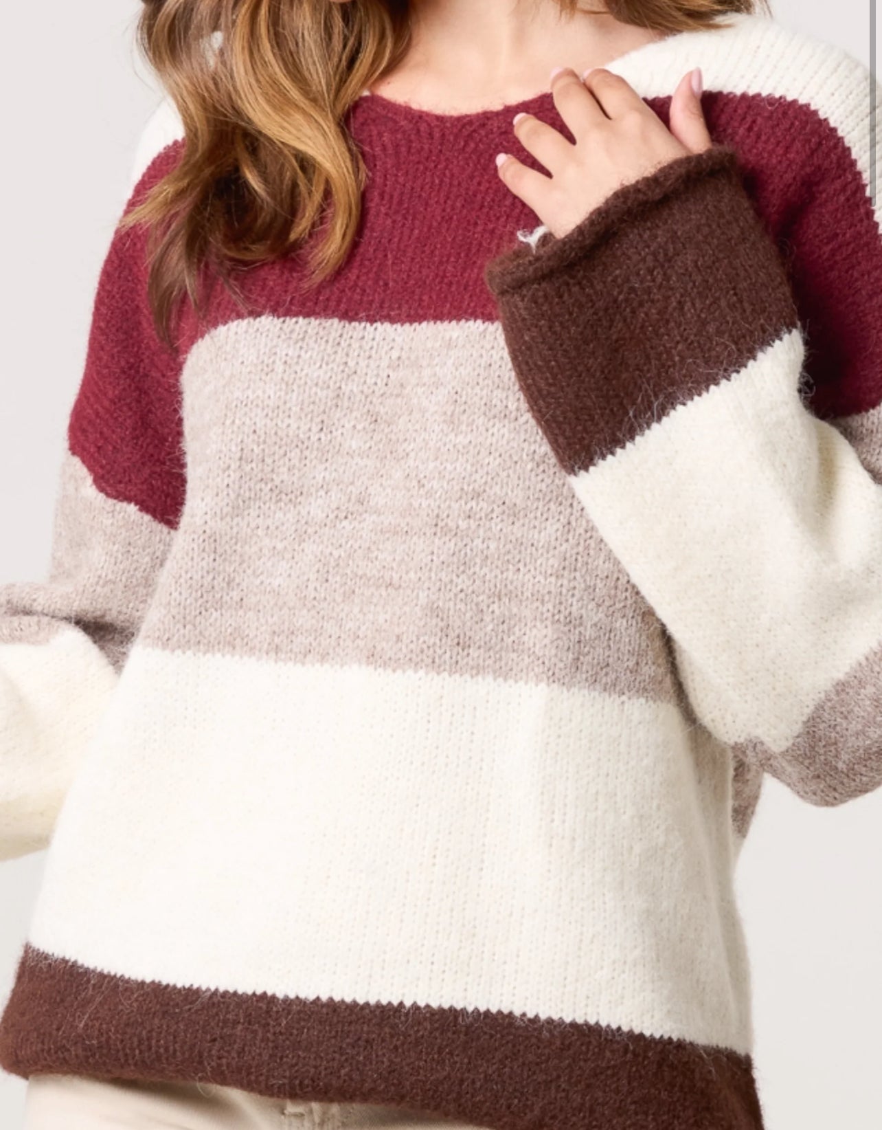 Striped Colour Block Jumper
