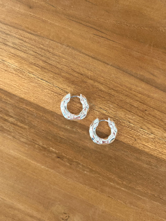 Small Textured Hoop