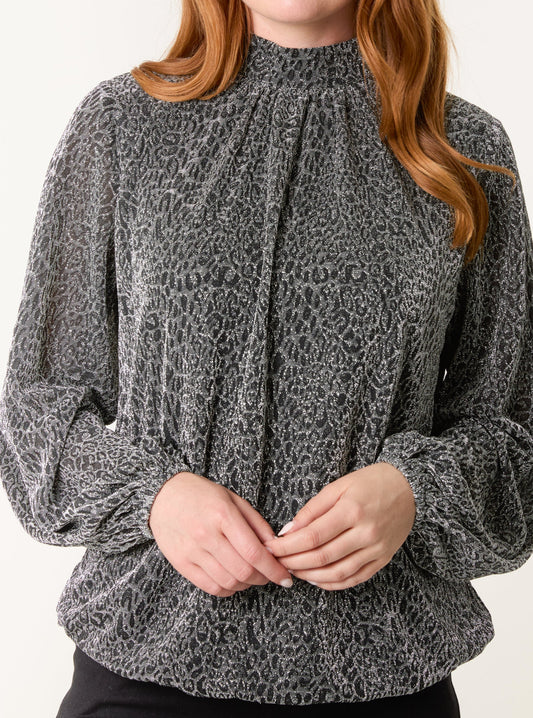 Metallic Animal Blouse