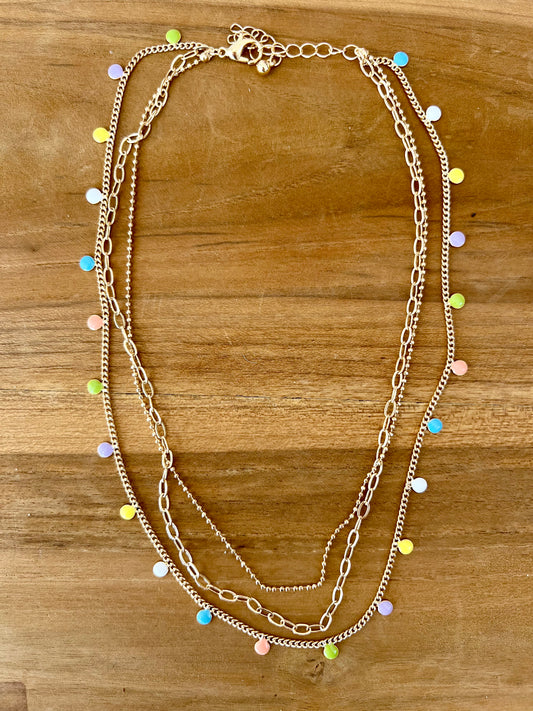 Spotty Layered Necklace