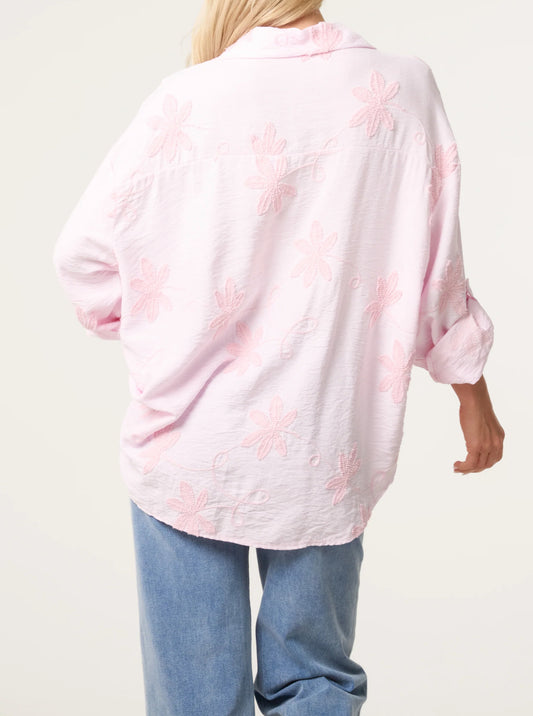 Embroidery Flower Shirt