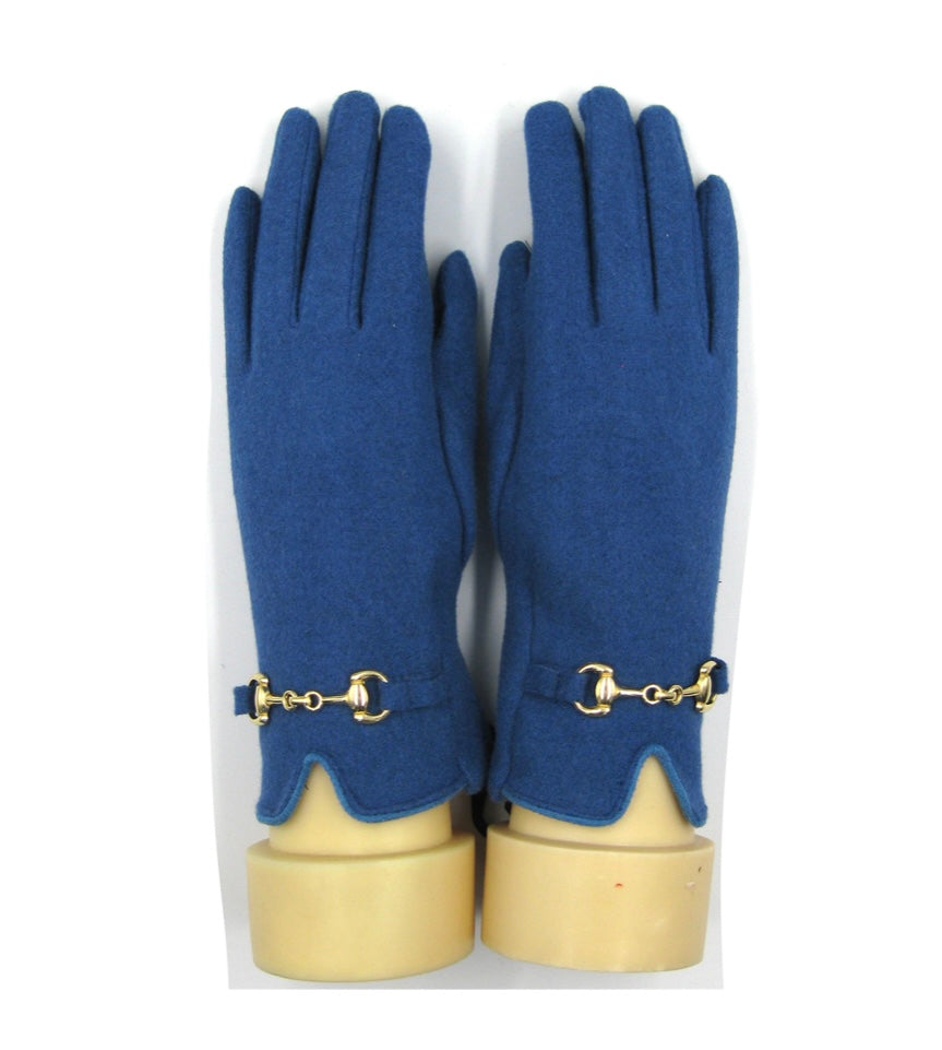 Gold Chain Cashmere Blend Winter Glove