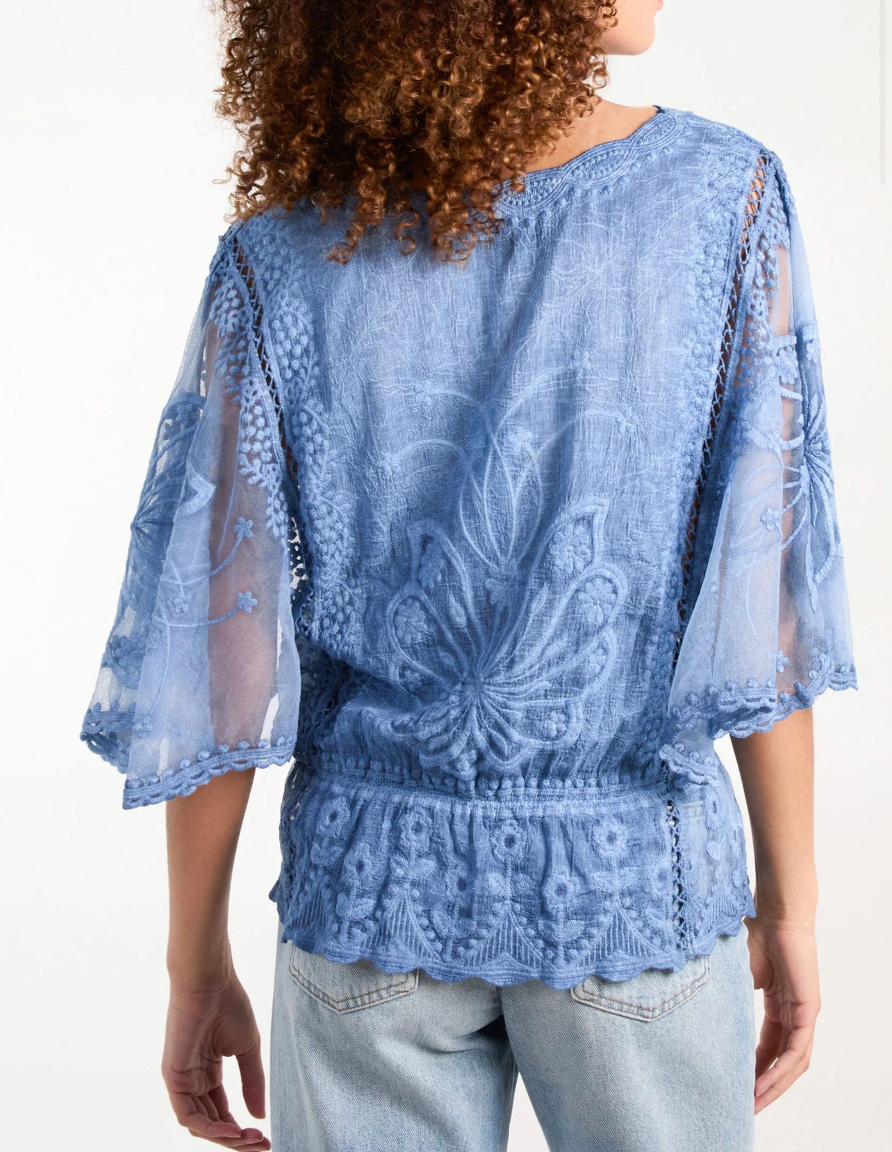 Floral Lace Butterfly Blouse