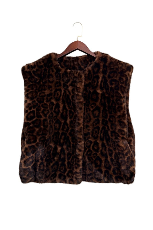 Leopard Faux Fur Gilet