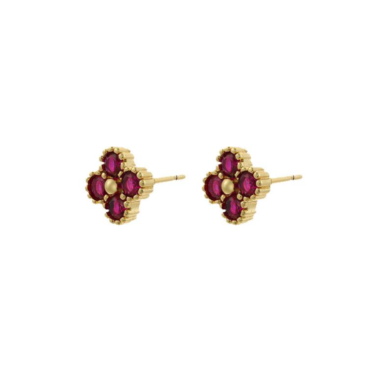Crystal flower earring