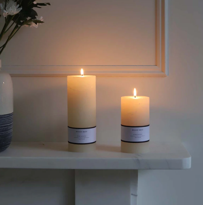 Rustic Pillar Candle