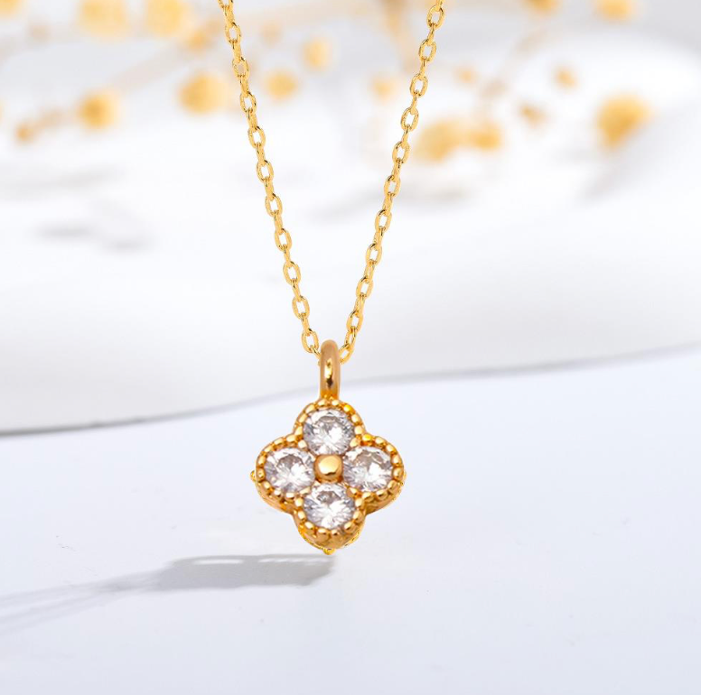 Crystal Clover Necklace