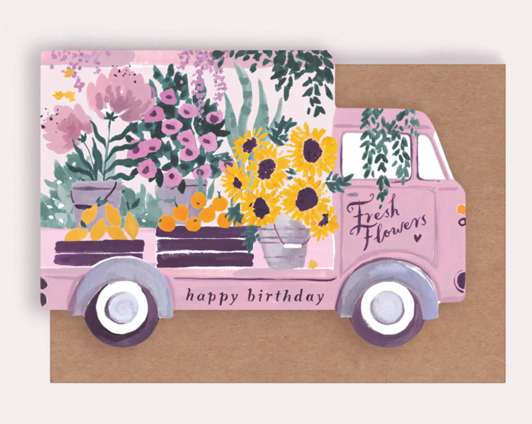 Flower Truck Birthday Card