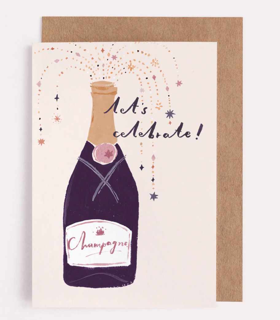 Popping Champagne Card
