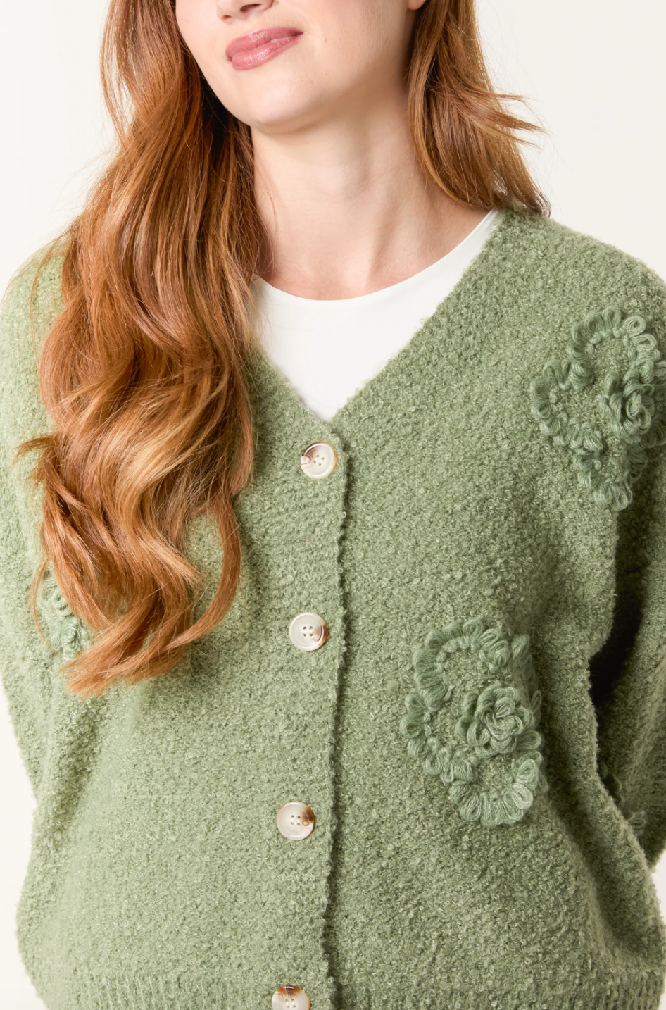 Flower Soft Knit Cardigan