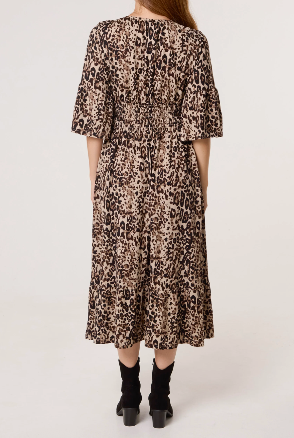 Animal V neck Dress