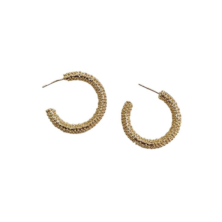 Textured Hoop Earring