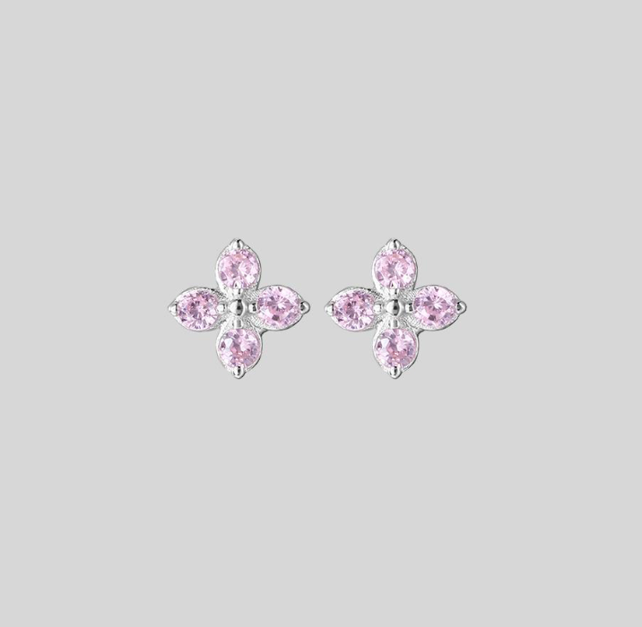 4 Petal Pink Earring