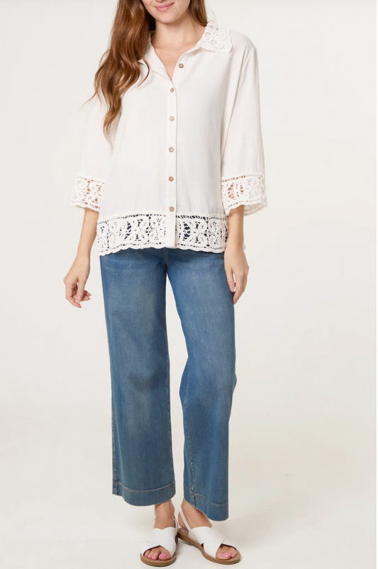 Crochet Trim Shirt