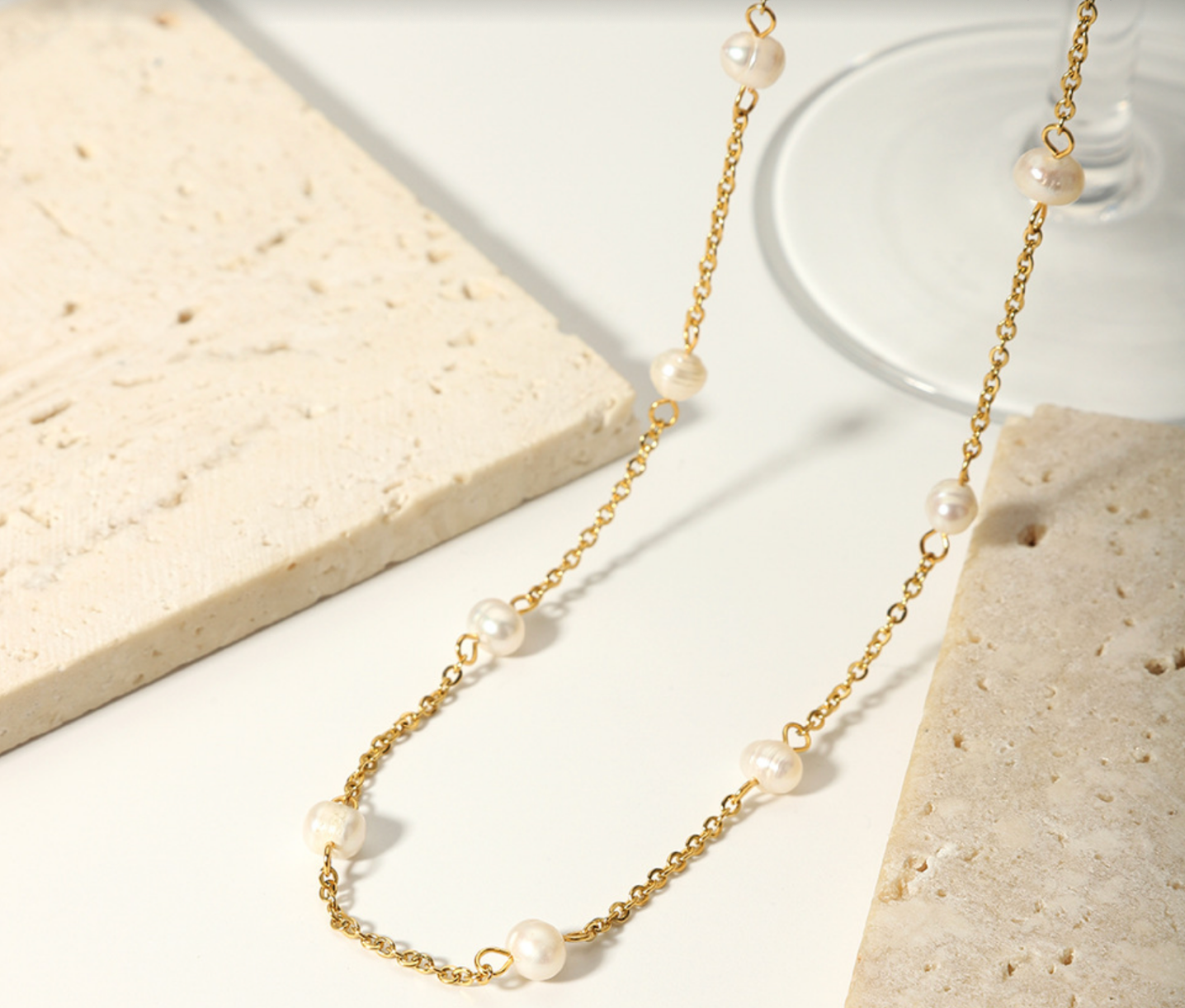 Freshwater pearl Chain necklace