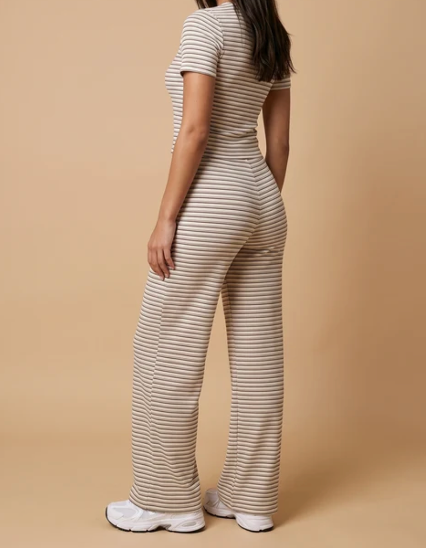 Ribbed Stripe Lounge Set