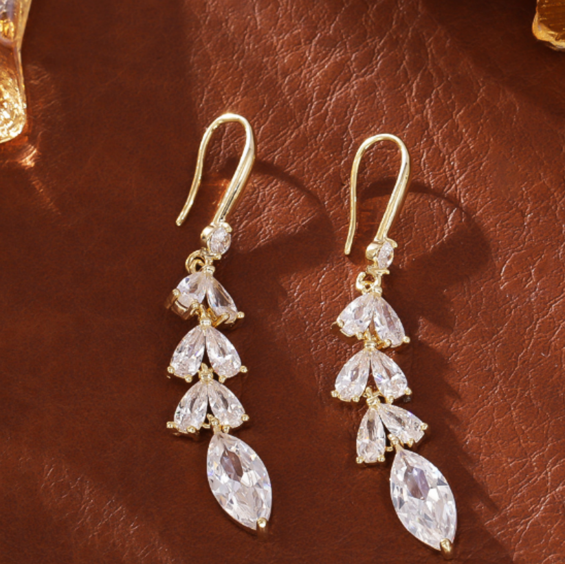 Marquise Cut Drop Earrings