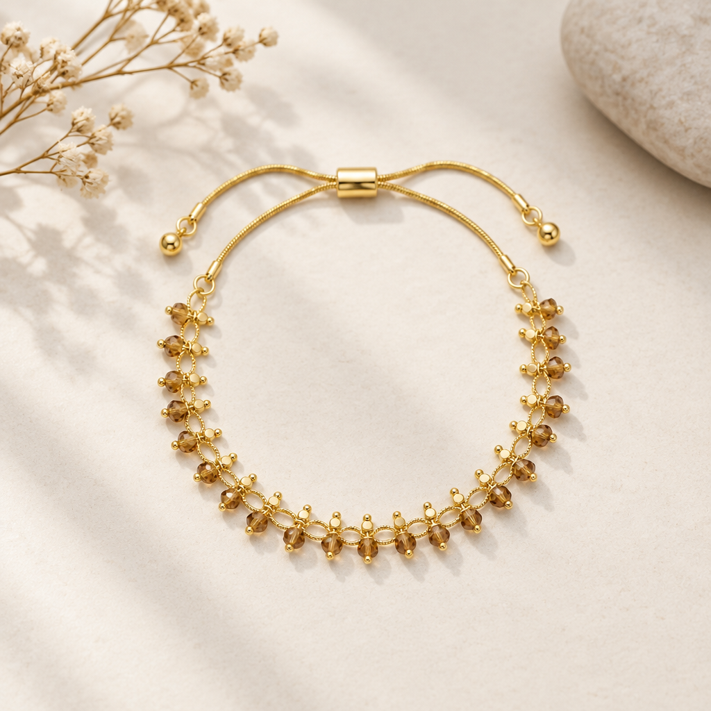 Topaz Glass Slider Bracelet