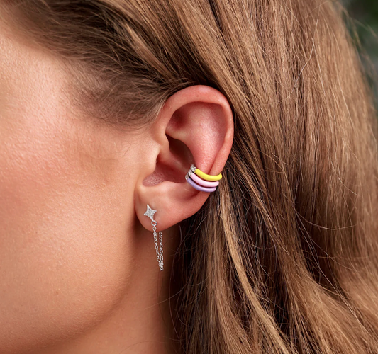 Enamel Wave Ear Cuff