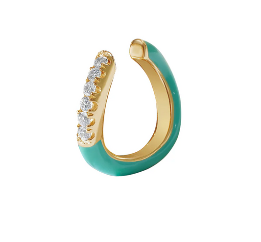 Enamel Wave Ear Cuff