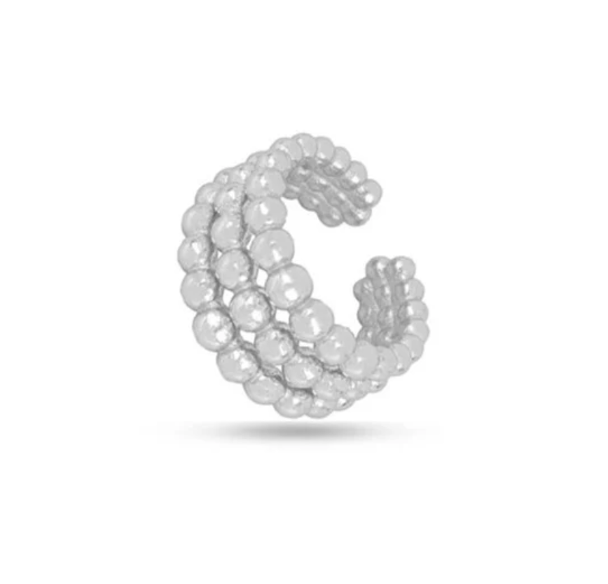 Triple Beaded Ear Cuff