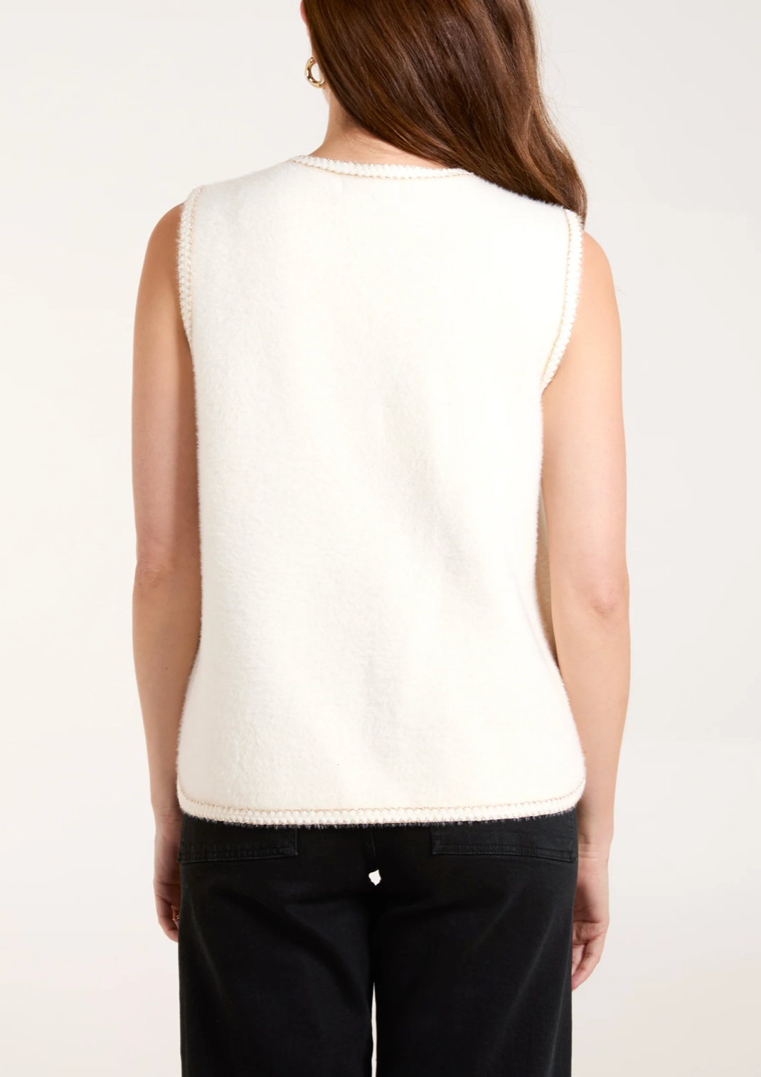 Pearl Button Knit Vest