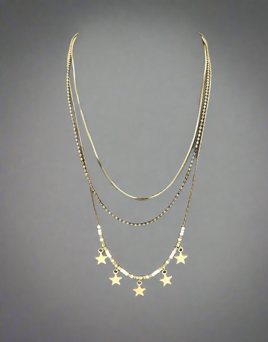 Five Star Layer Necklace