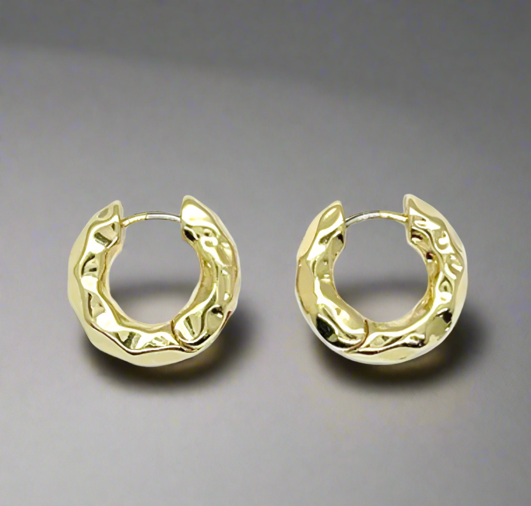 Small Textured Hoop