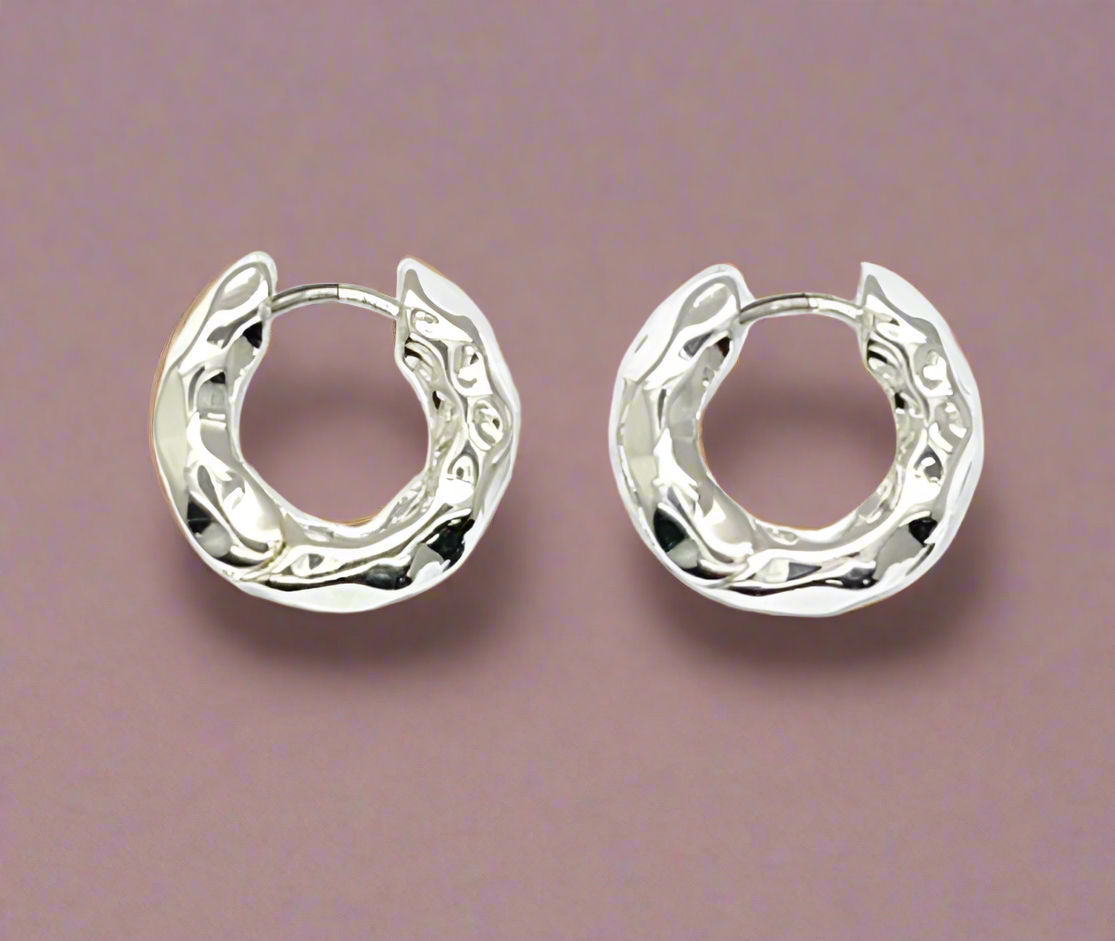 Small Textured Hoop