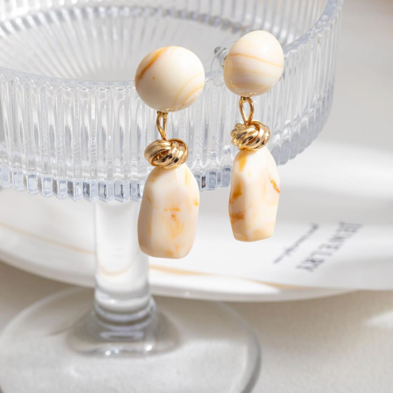 Marble Drop Earring