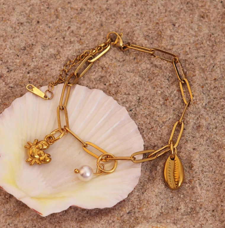 Crab Charm Bracelet